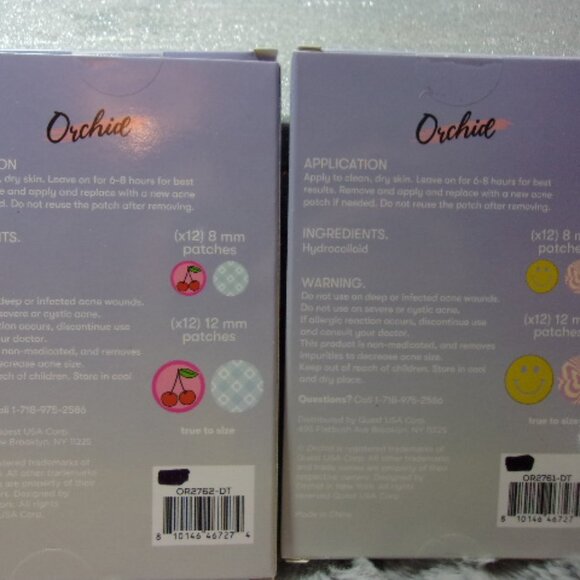 M-29 (NIP) SET OF 2 ORCHID ACNE PATCHES - Picture 7 of 9